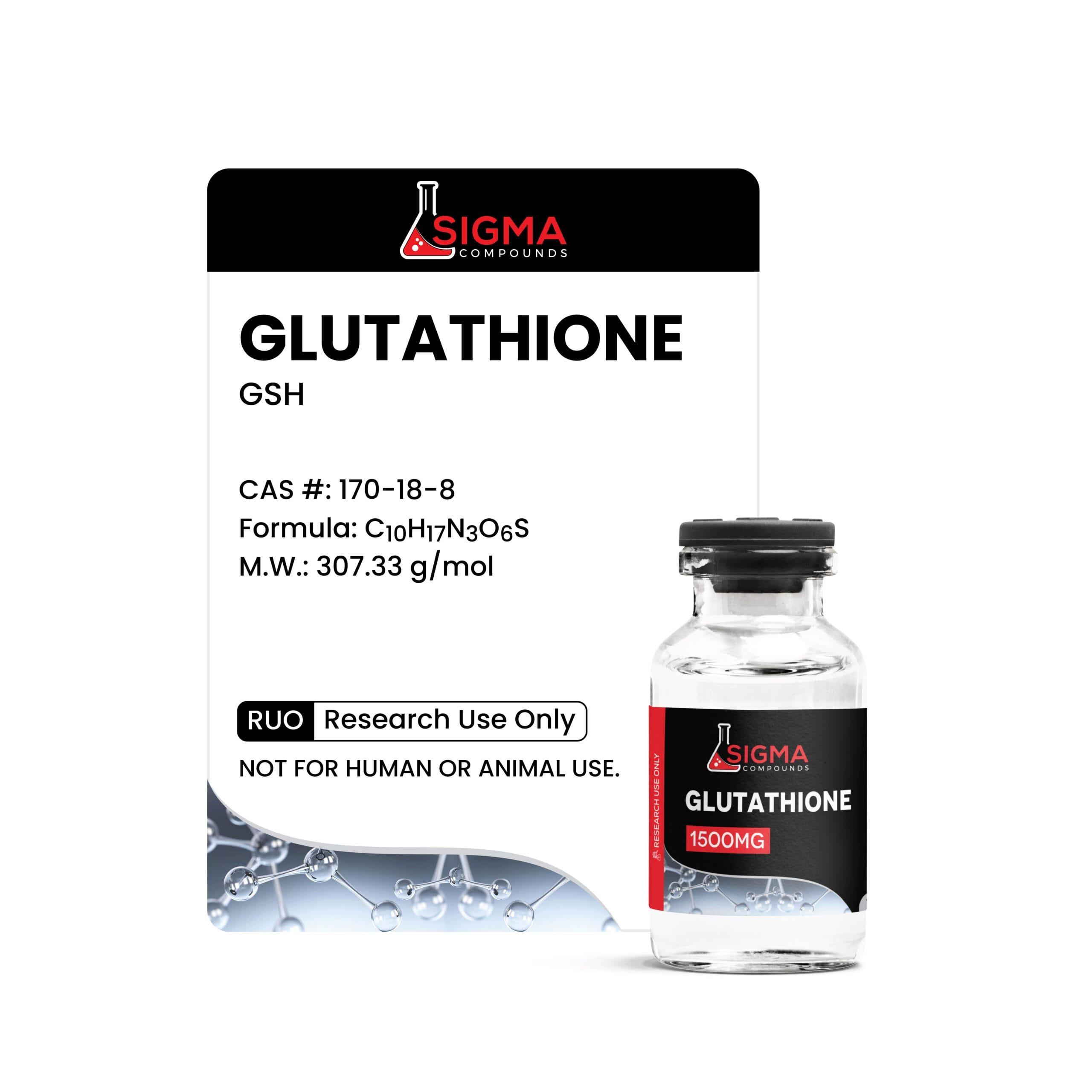 Sigma Compounds Glutathione (1500 MG) — label and specifications