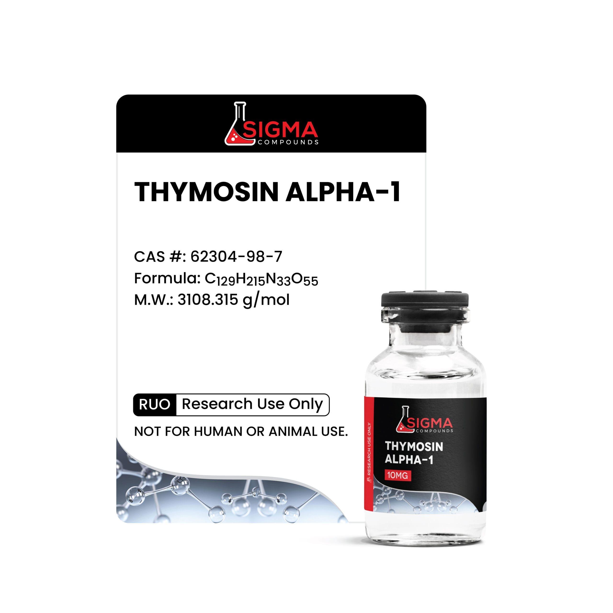 Sigma Compounds Thymosin Alpha-1 (10 MG) — label and specifications